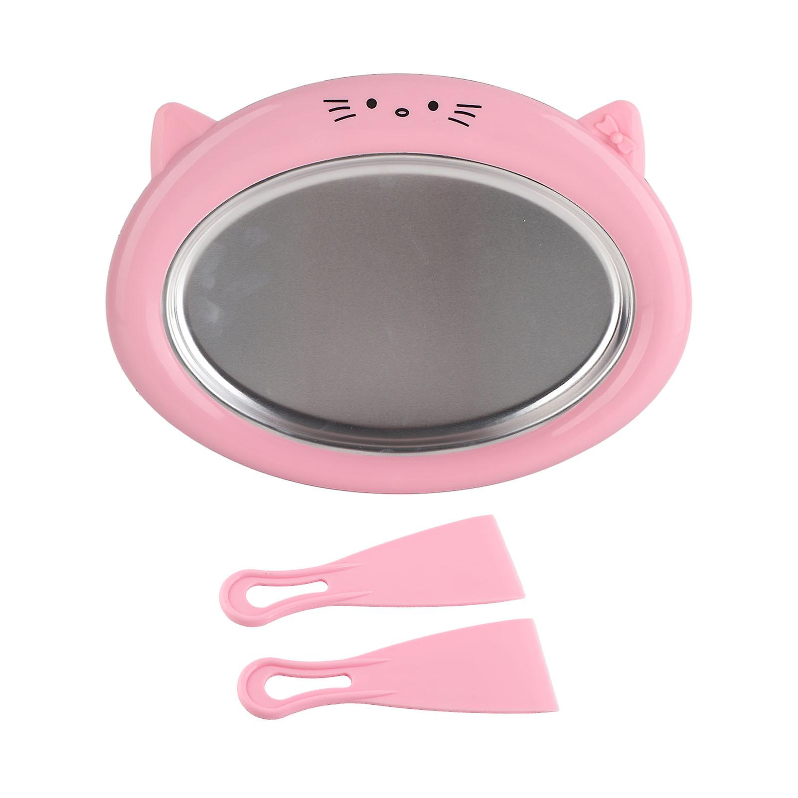 Fruit Ice Cream Maker Unplugged Design Direct Cleaning Food Grade 150ml Cute Style Ice Cream Roll Maker for Household Pink