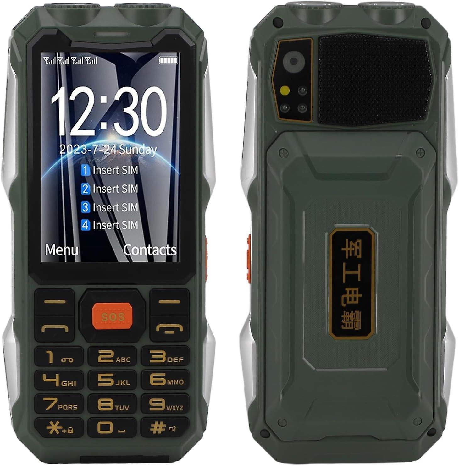 Telefono cellulare per anziani sbloccato, telefono cellulare con pulsanti grandi con schermo da 4,0 pollici, batteria da 18000 mAh, doppia