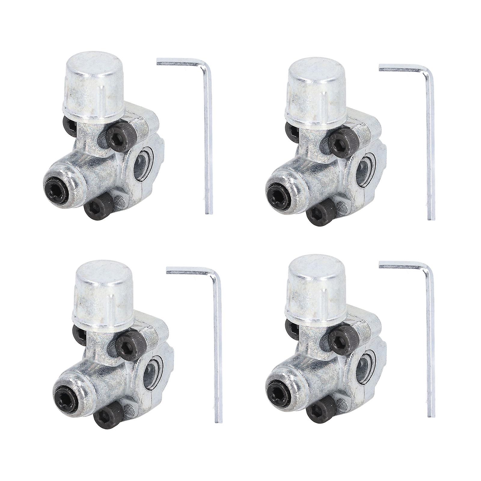 4Pcs Piercing Valve Zinc Alloy Line Tap Valves 3 in 1 for 1/4in 5/16in 3/8in Pipe