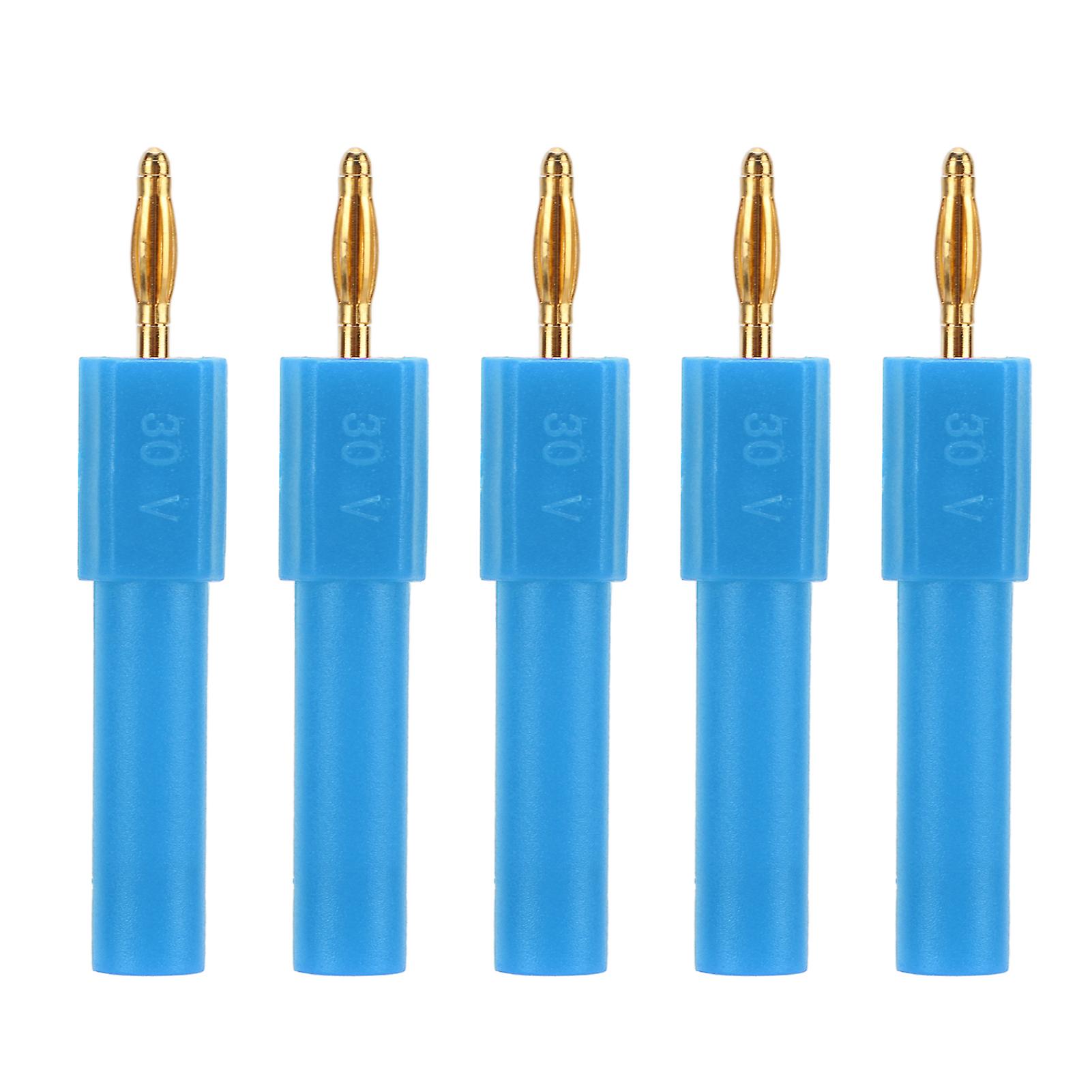 5Pcs Convert Banana Plug Strong Connectivity Good Conductivity 2mm to 4mm Conversion Banana PlugBlue