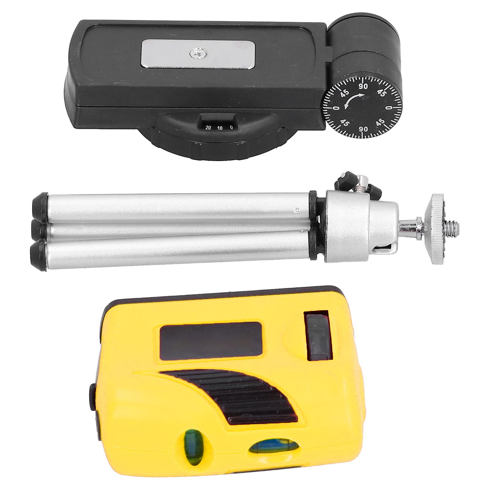 Red Beam Level Tool Durable ABS Convenient Practical Measurement Equipment with Base TripodYellow 