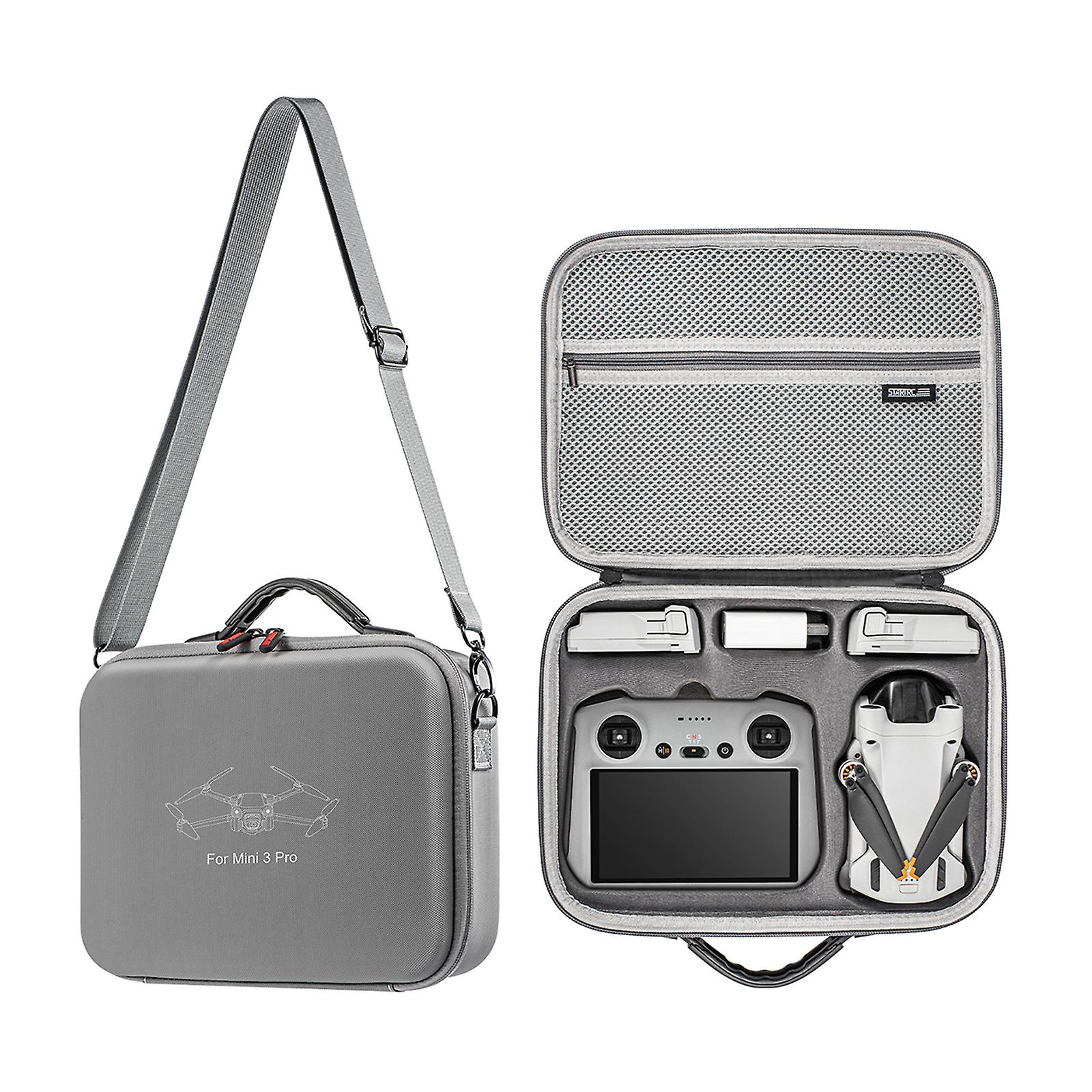 Mini 3 Pro Carrying Case with Dual-Zipper ClosureHelicopter Drone Handbag PU Storage Bag