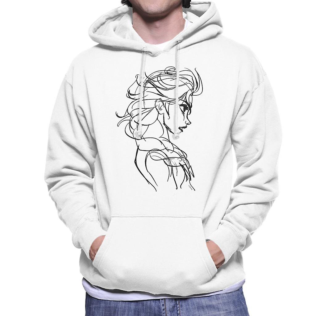 Disney Frozen Elsa Side Sketch Men's Hooded Sweatshirt
