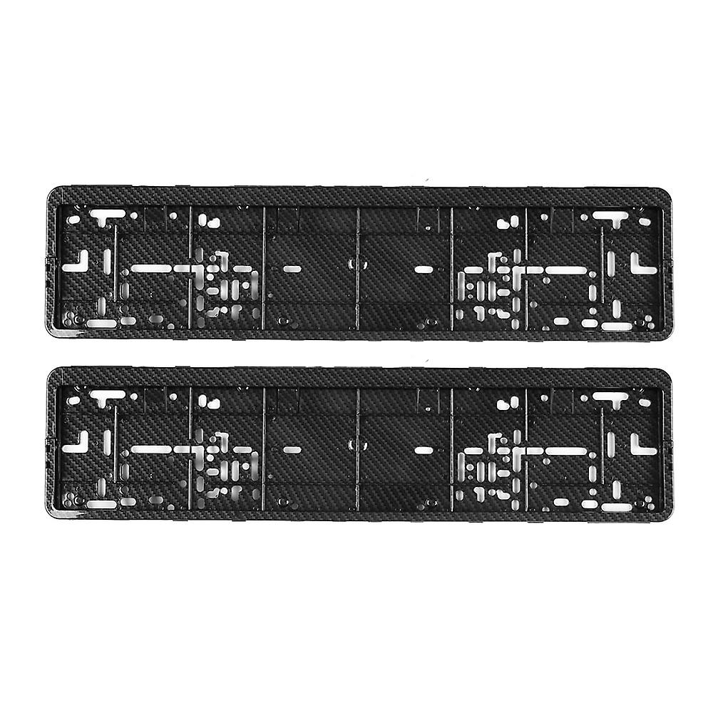 One pair Carbon Style European License Plate Frame Auto Accessory waterproof Holder with Mounting  License Plate