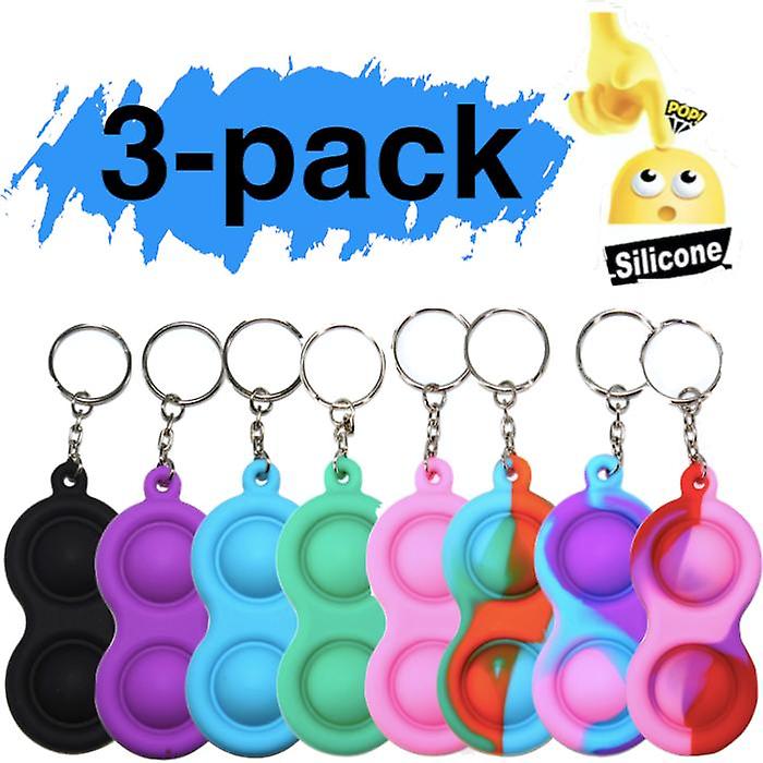 3-pack Simple dimple, MINI Pop it Fidget Finger Toy / Toy- CE