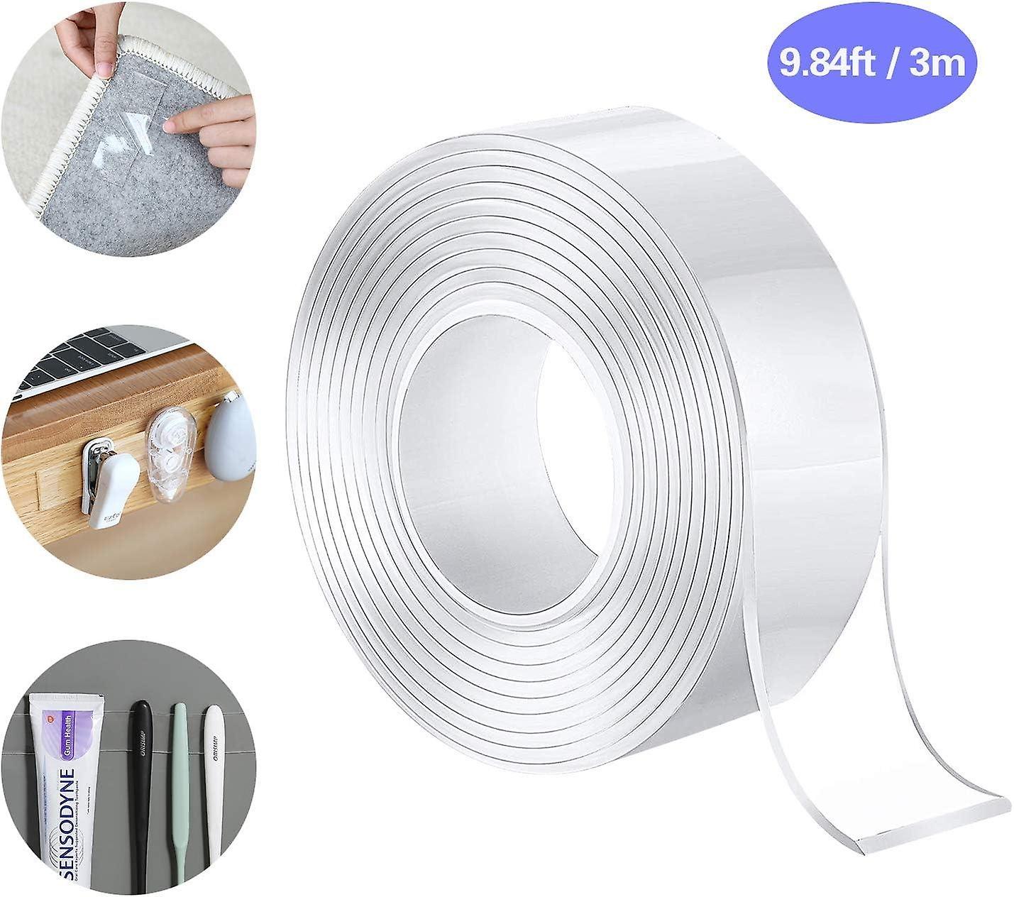 Double Sided Adhesive Tape 3M Nano Tape, Clear Trace Free Extra Strong Carpet Tape, High Temperature