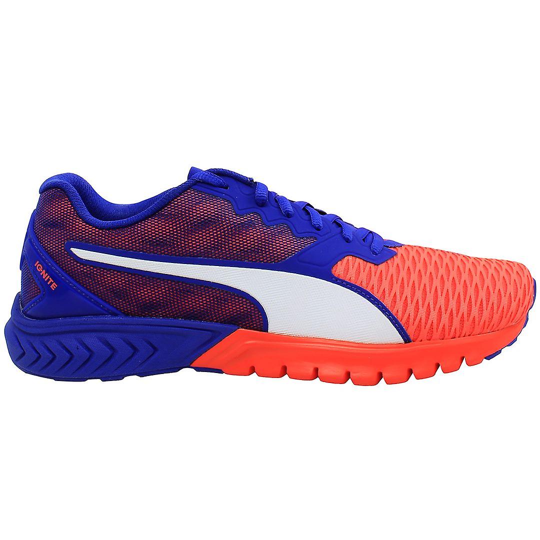 Puma Ignite Dual Womens Lace Up Blue Orange Trainers 189148 01 B78C