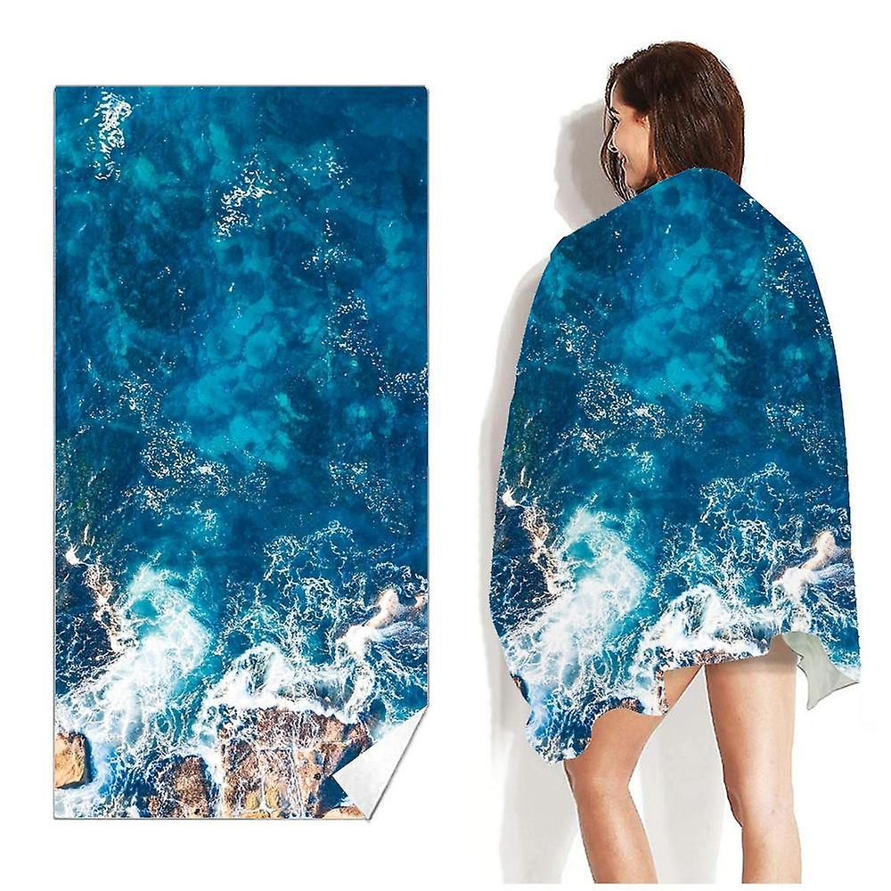 Quick Drying Beach Towels Microfiber Printing Sand Prevention Blanket Bt79