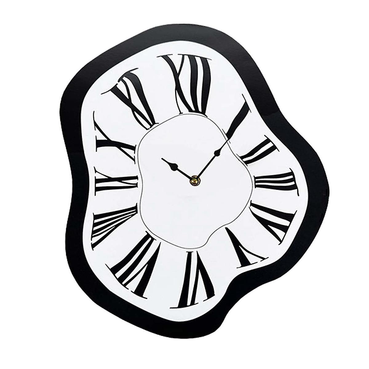 S Twisted Clock, INS Style Wall Clock, Silent Wall Clock, Simple Clock for Decorating Living Room