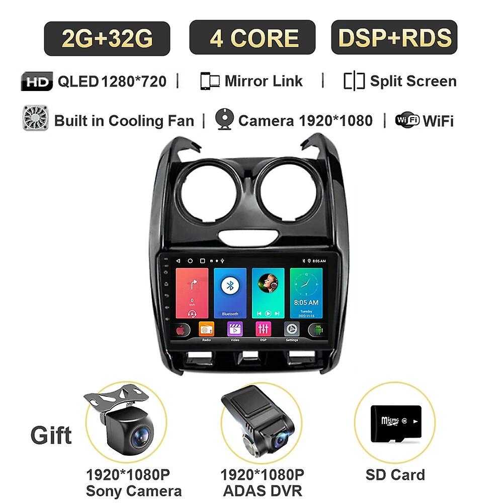Android 13 For Renault Duster 2015 - 2020 For Lada Largus 2021 Auto Qualcomm  Car Radio Multimedia Video Player Navigation Qled