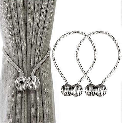 (Grey)Curtain Tiebacks Magnetic Curtain Tiebacks Magnetic Braiding Curtain Buckle