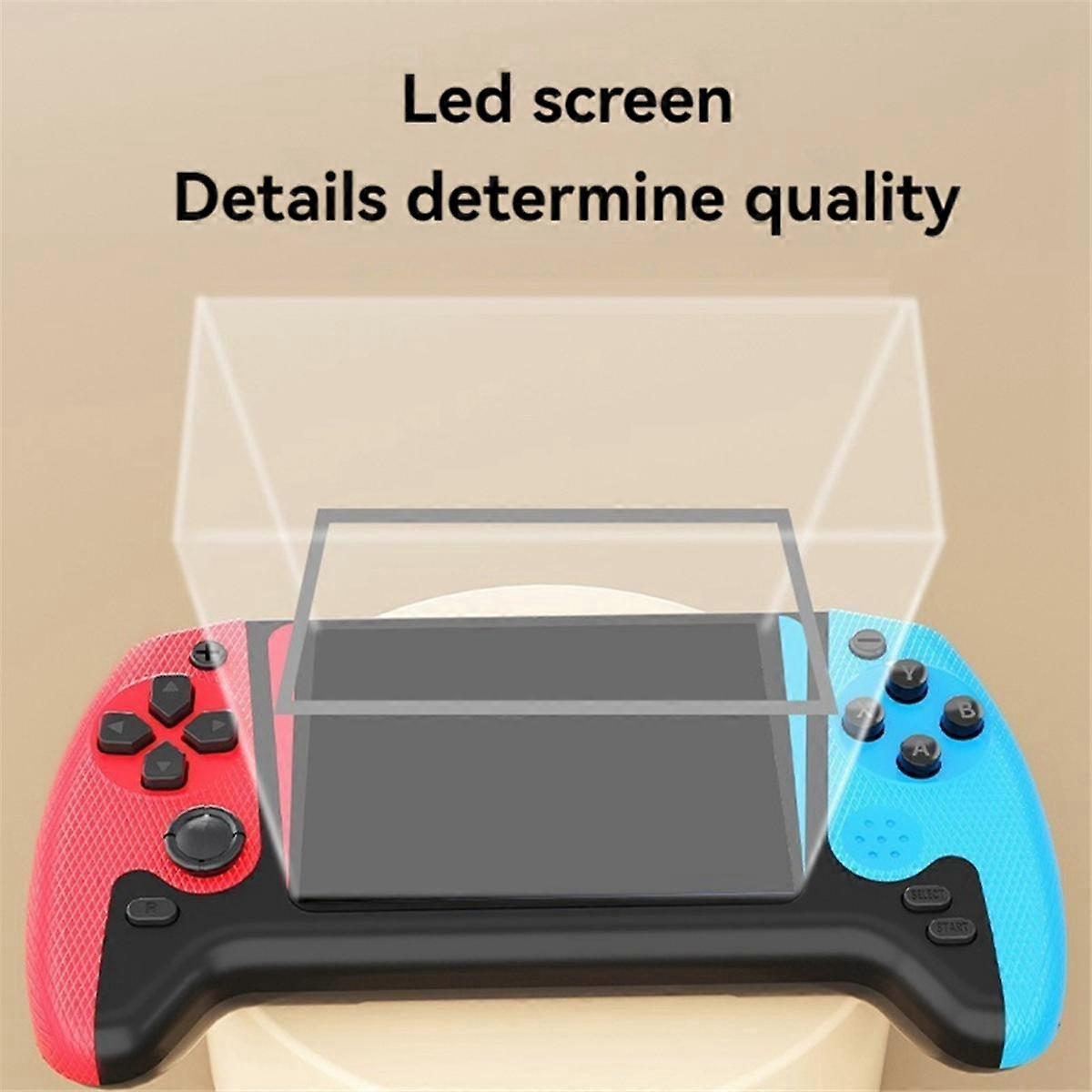 Handheld Video Game Console 500 in 1 3.5inch Retro Arcade Nostalgia Game Console Supports Dual Players Red Blue