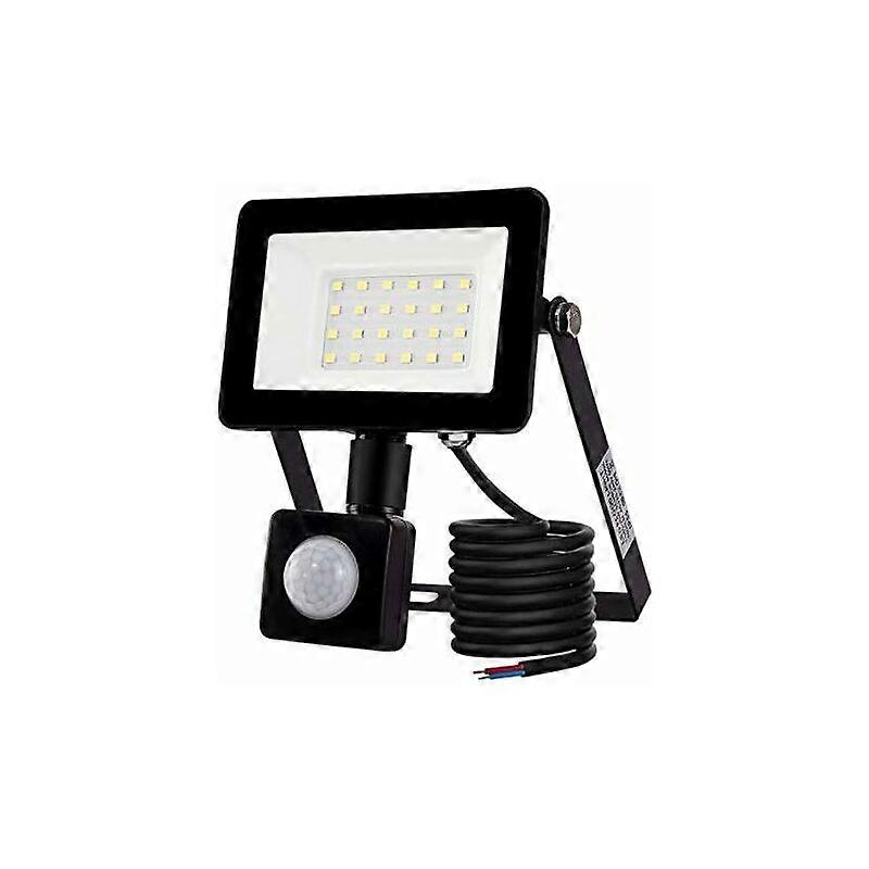 20W Outdoor LED Floodlight with Motion Sensor 6500K Outdoor LED Floodlight, IP66 with Motion Sensor Security Lamp, for Garden, Patio, Lawn, Party