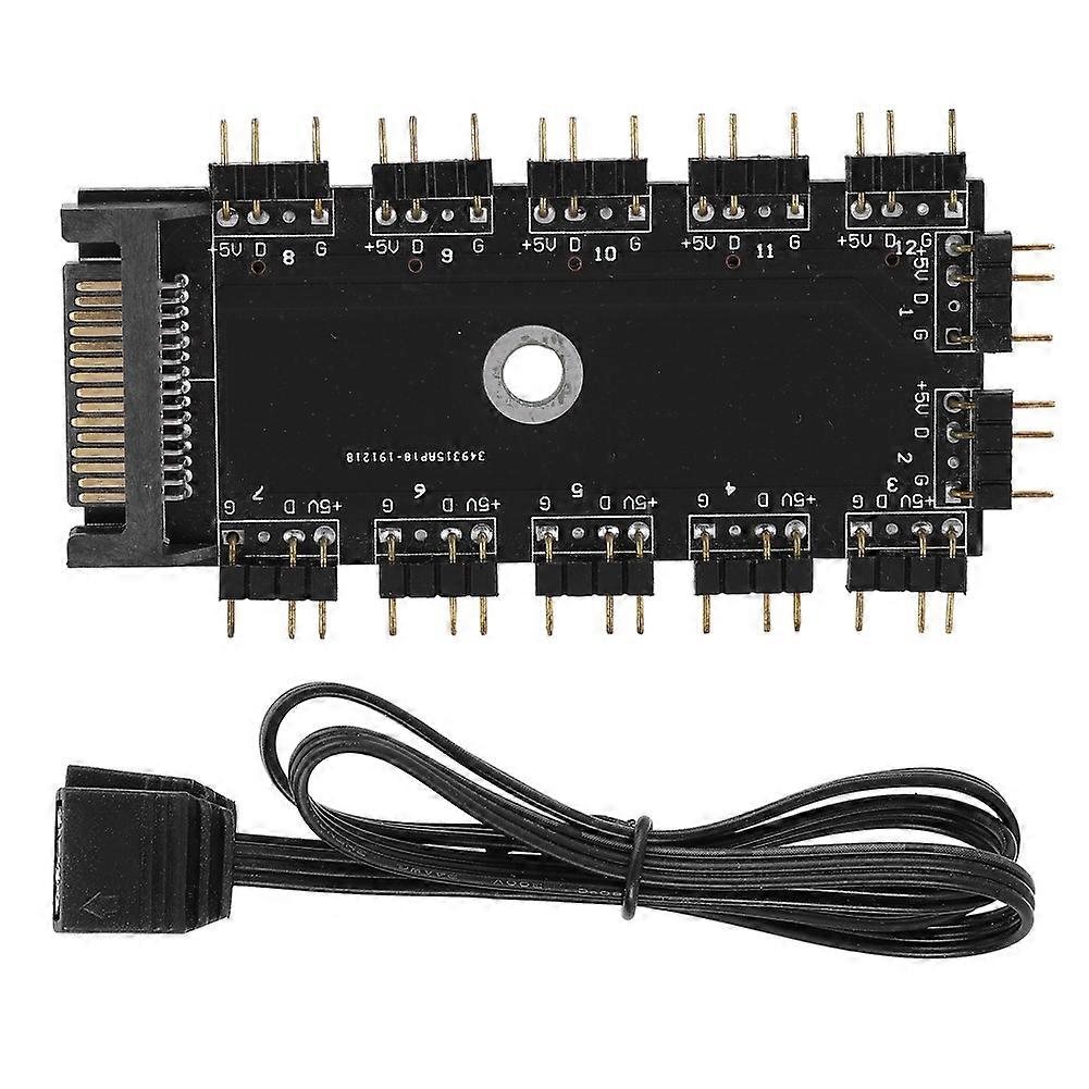 3‑Pin Splitter Portable Hub Docking Station Computer Supplies ARGB for SATA Interface