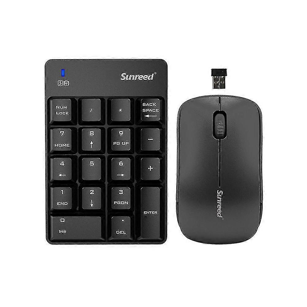 2.4ghz 18 Keys Wireless Numeric Keypad Number Keyboard Optical Mouse Set Combo