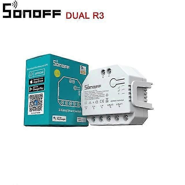 Sonoff Dualr3/r3 Lite 2 Gang Dual Relay Module Wifi Diy Mini Smart Switch