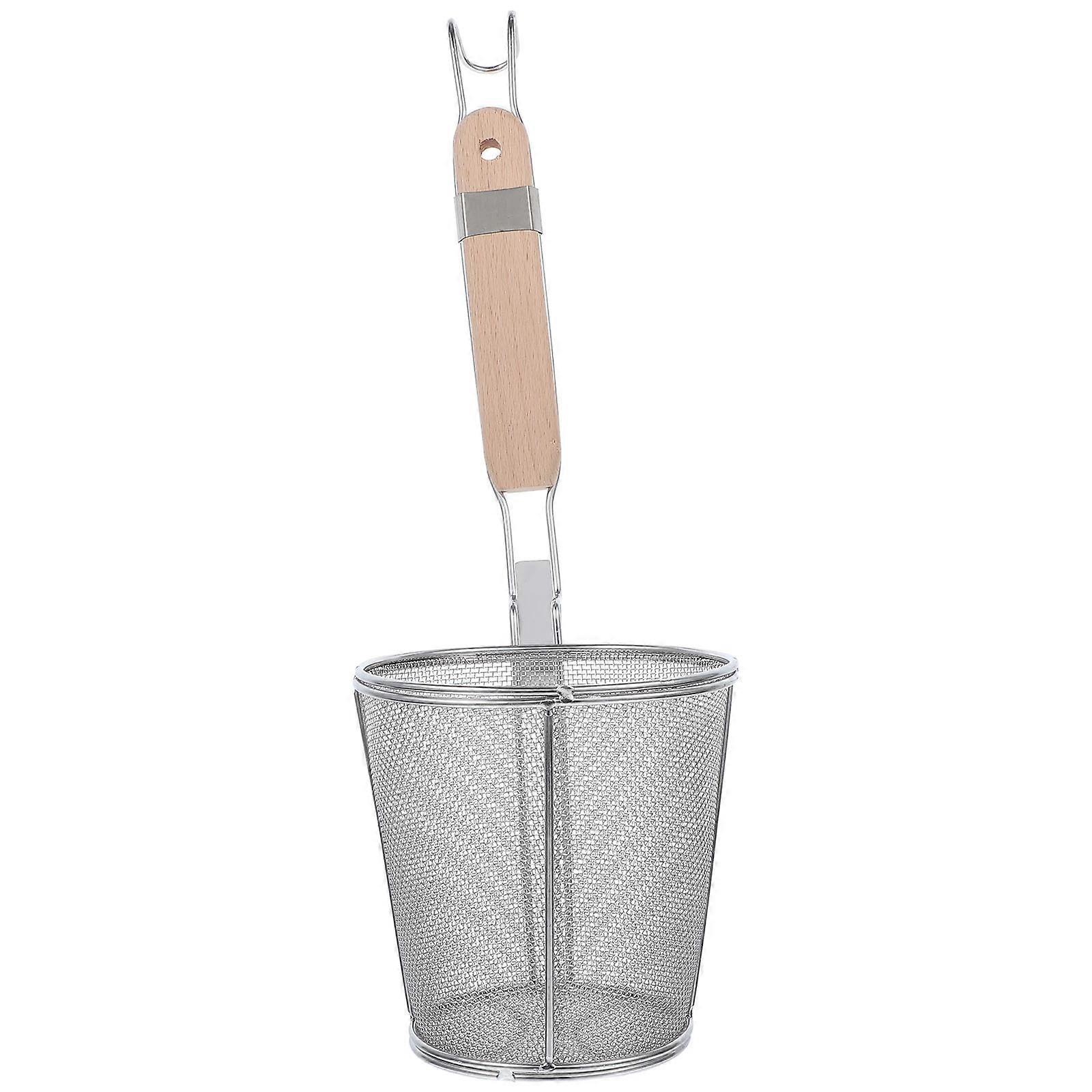 1pc Durable Noodle Colander Mesh Strainer Spoon Stainless Steel Kitchen Gadget