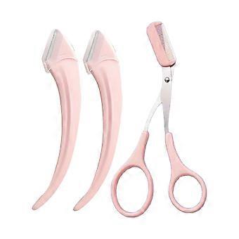 3PCS Eyebrow Trimmers Scissors With Comb Professionals Precision Eyebrow Comb Scissors Set Small Eye Brow Razors Eyebrow Trimming Scissors Eyebrow Gro