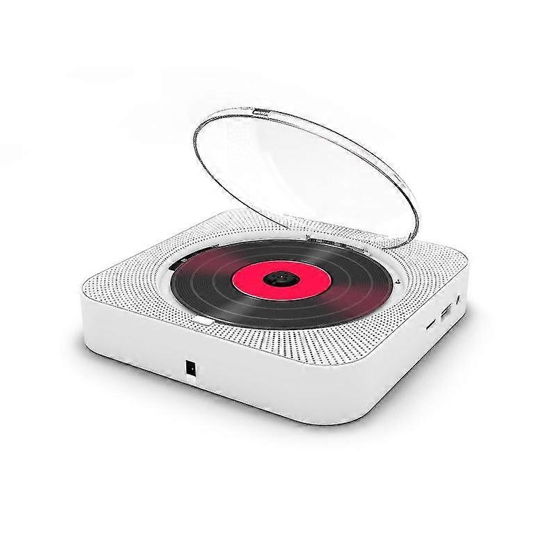 Barsinfi pol Portable Cd Player Bluetooth Speaker Stereo Cd Players Led Screen Wall Mountable Cd Music Player With Ir Remote Control Fm Radio