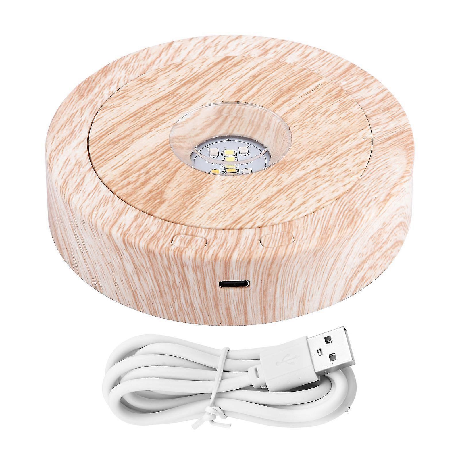 Stand 360 Rotating Ornament Battery Operated With Colored Light LED Display Base