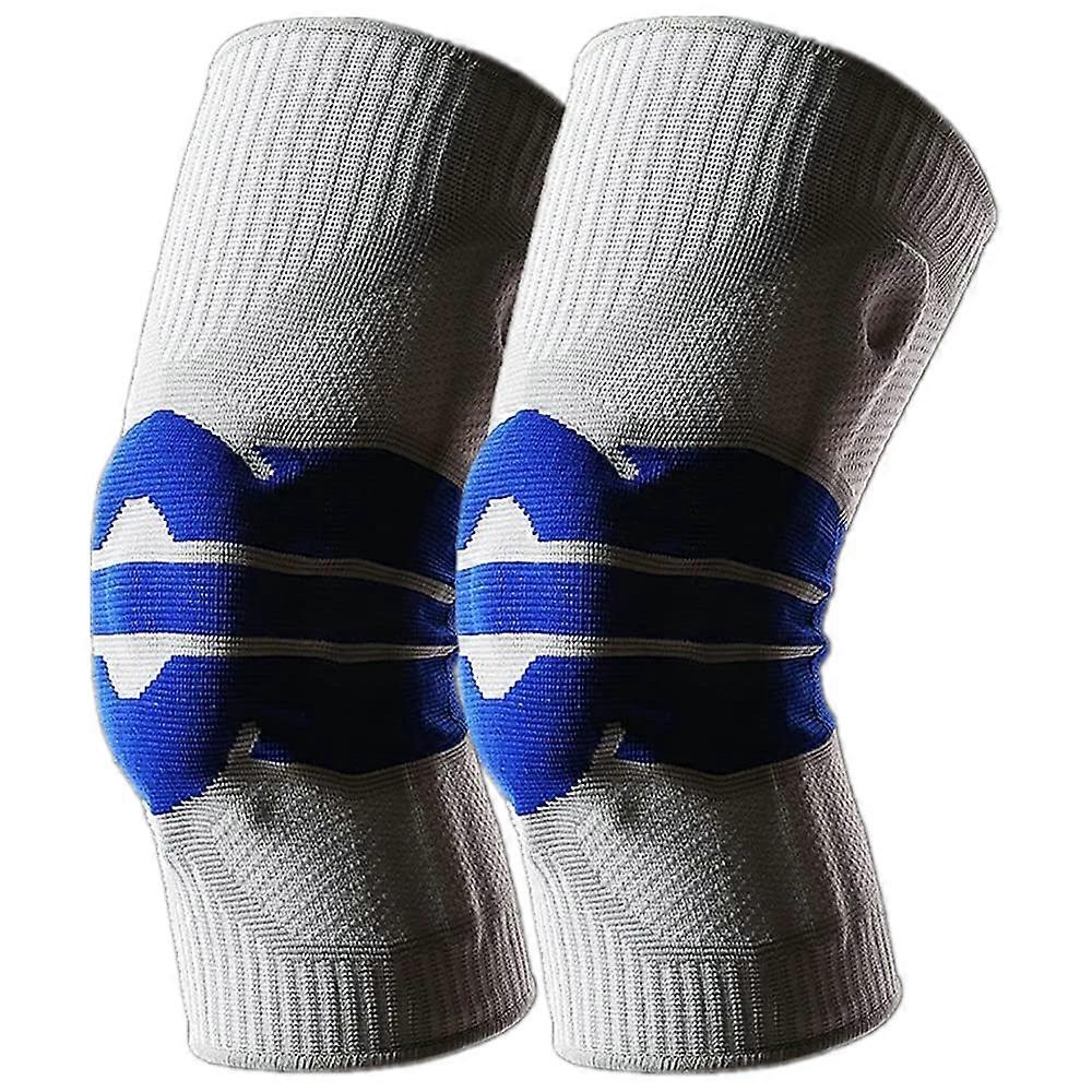 Knee Pads, Men's Knee Compression Sleeves with Patella Gel Pads and Side Stabilizers, Running Knee Pads, Knitted Elastic Knee Pads, Silicone Sleeves T