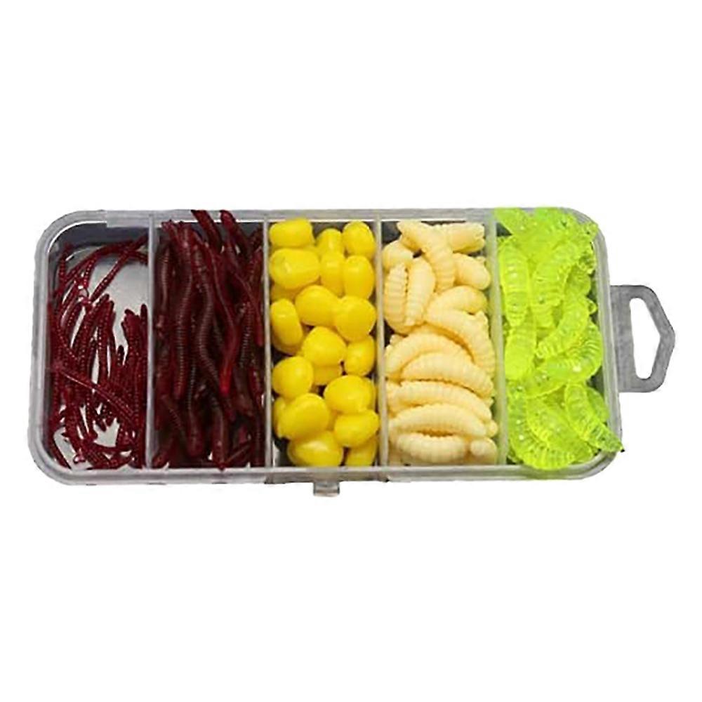 Artificial Bait Set Fresh Water Fishing Bait Soft Plastic Worms Fake Soft Corn Lures Artificial Fishing Accessories Tool