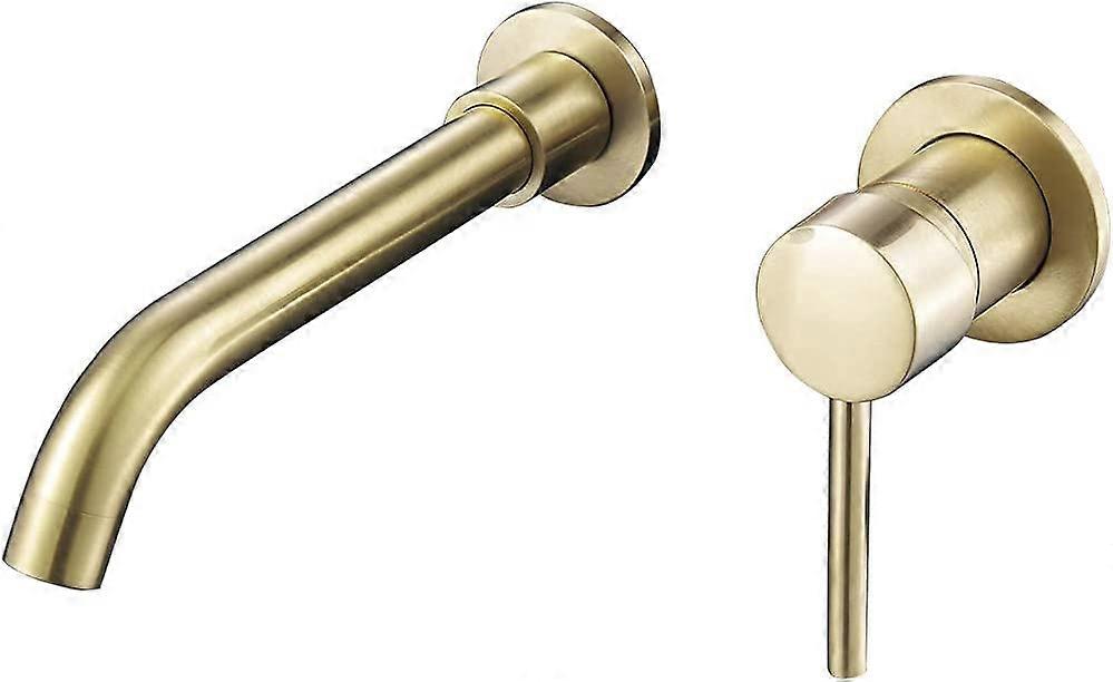Brushed Golden Embedded Sink Faucet