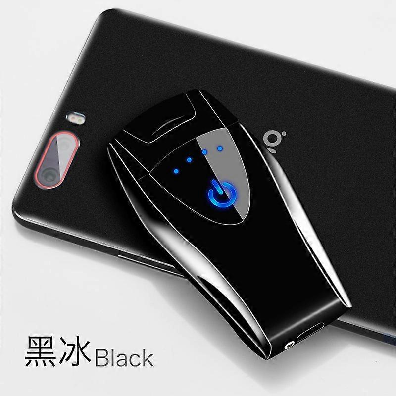 Factory Direct Sales Electronic Charging Fingerprint Identification Lighter Induction Dual Arc Intelligent Power Display Cigarette Lighter