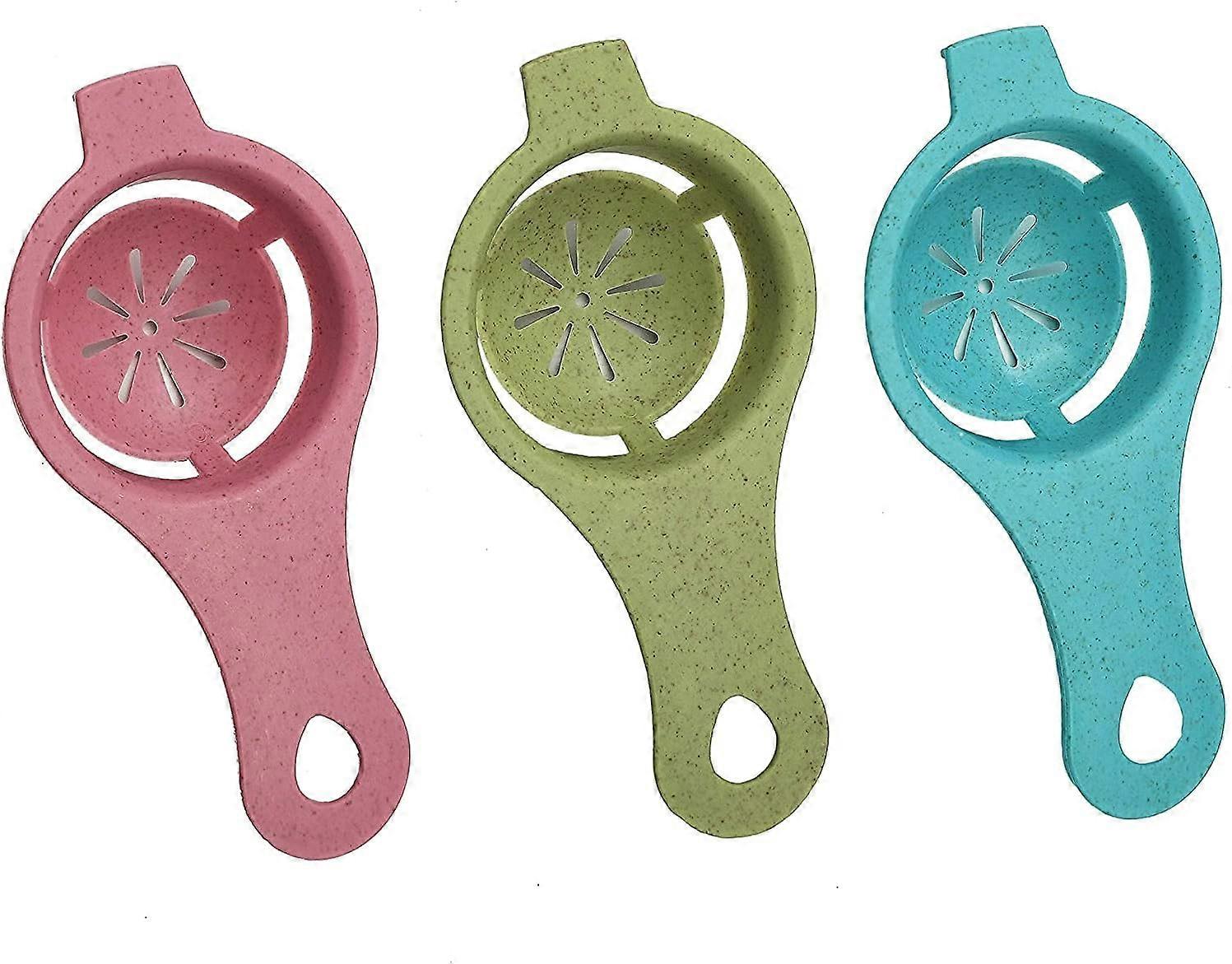 Egg Separator, Egg Yolk White Separator 3PCS Egg Whites Strainer Filter Divider Egg Separator Kitchen Baking Tools