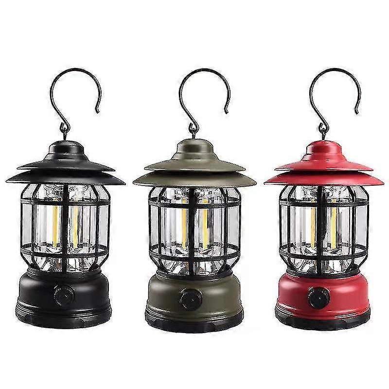 În aer liber Cob Lantern Retro Camping Lampa lumina USB reîncărcabile Camping Lantern Flame Light