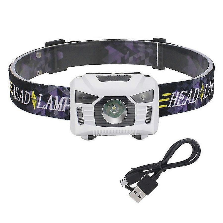 Mini rechargeable led headlamp body motion sensor mini headlight 3000lm outdoor camping flashlight head torch lamp with usb