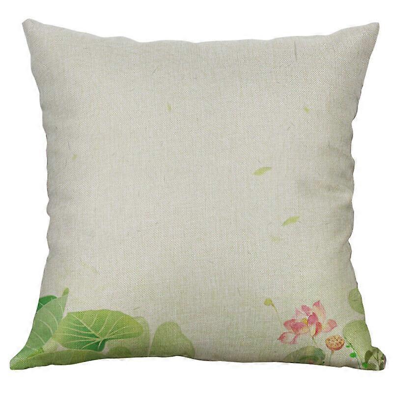 絶妙なコットンリネンプリント蓮春枕カバー家の装飾クッションカバーデザイン979jpjcjh