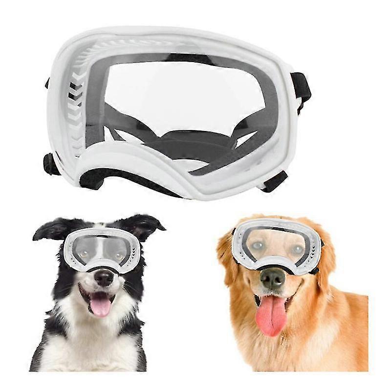 Clear Dog Goggles Medium Large Dog Sport Sunglasses Uv Protection Soft Pet Goggles Deep Eyecups Fog/windproof Outdoor Eyewear For Medium-large Dogs