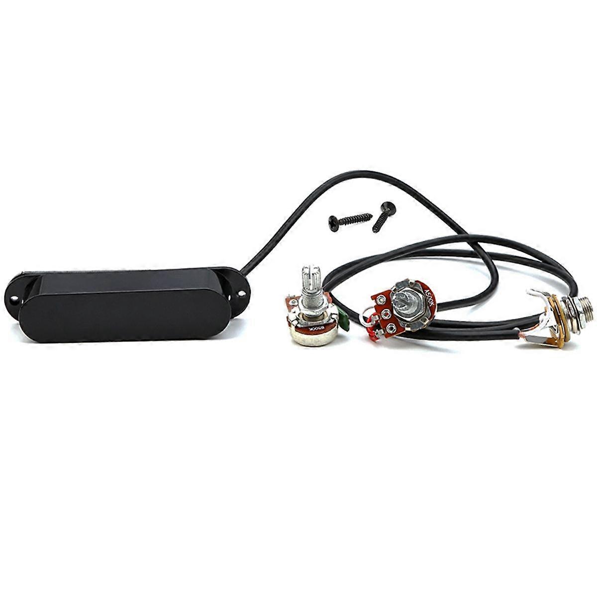 Closed Single Coil Pre-Wired Pickup Harness with Volume Control for Electric Guitar Black Guitar Pi