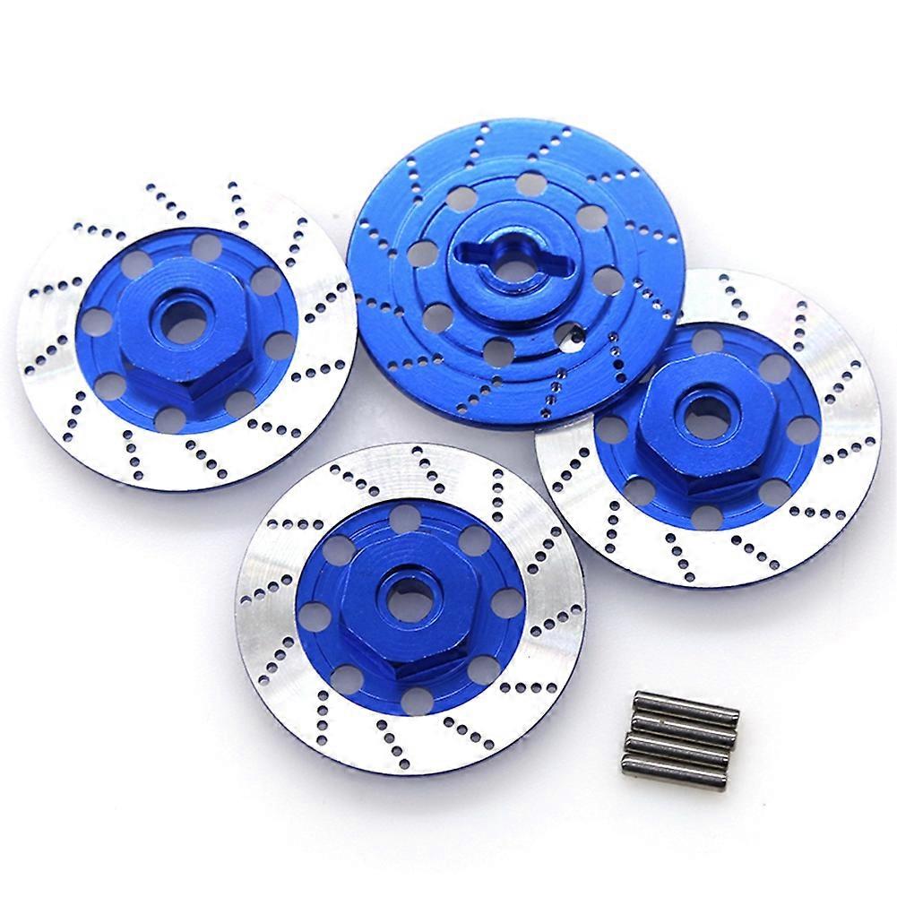 4PCS Metal Brake Disc Rim Box Metal Hex Adapter 12mm for 1/10 Sakura D4 On-Road RC Car Parts,Navy B