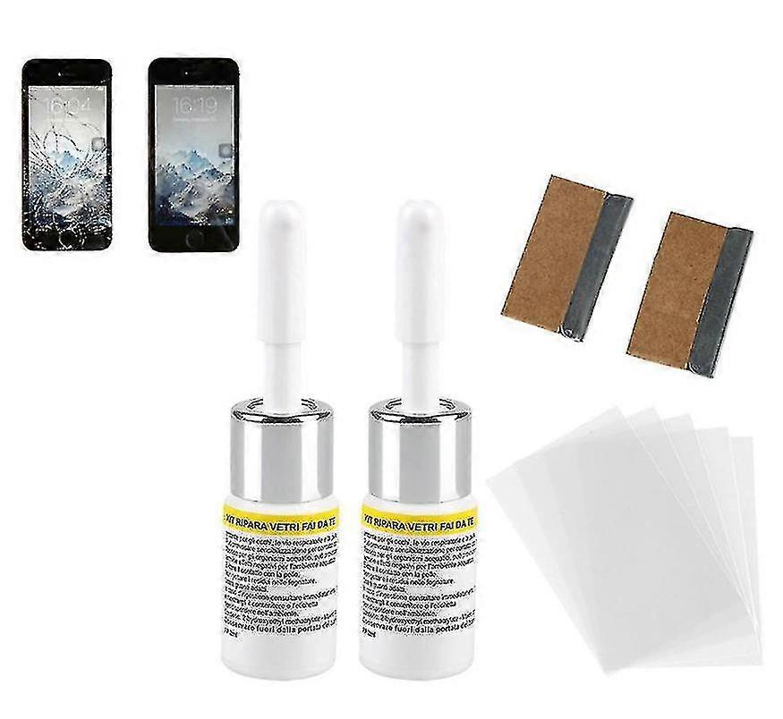 2pcs Phone Screen Crack Repair Kit Tw