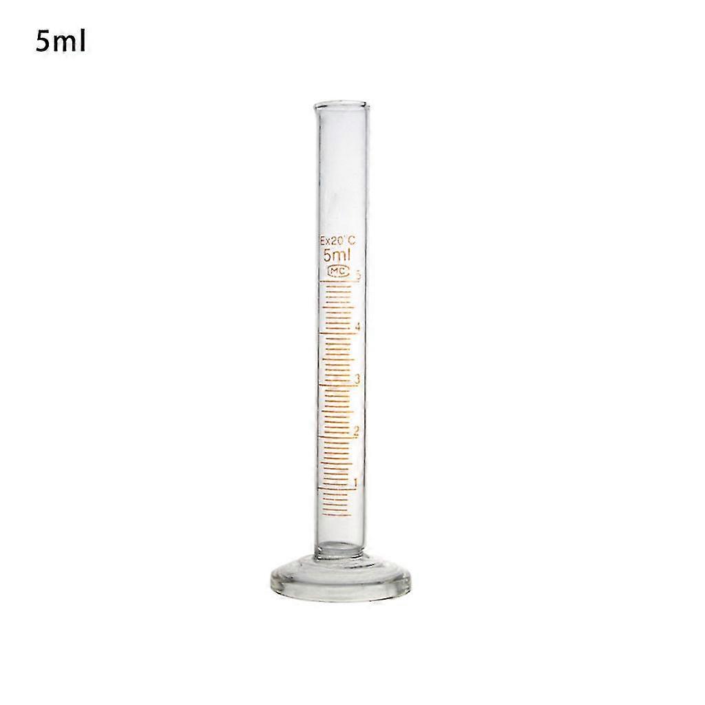 Glass Graduated Cylinder Lab Measuring Cylinder with Round Base 5/10/25/50ml
