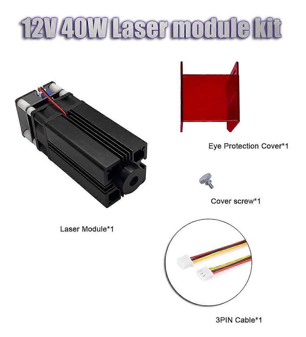 40W Laser Module 450nm TTL/PWM Blue Laser Engraver Head for Laser Engraving Cutting Machine Wood Working Tools