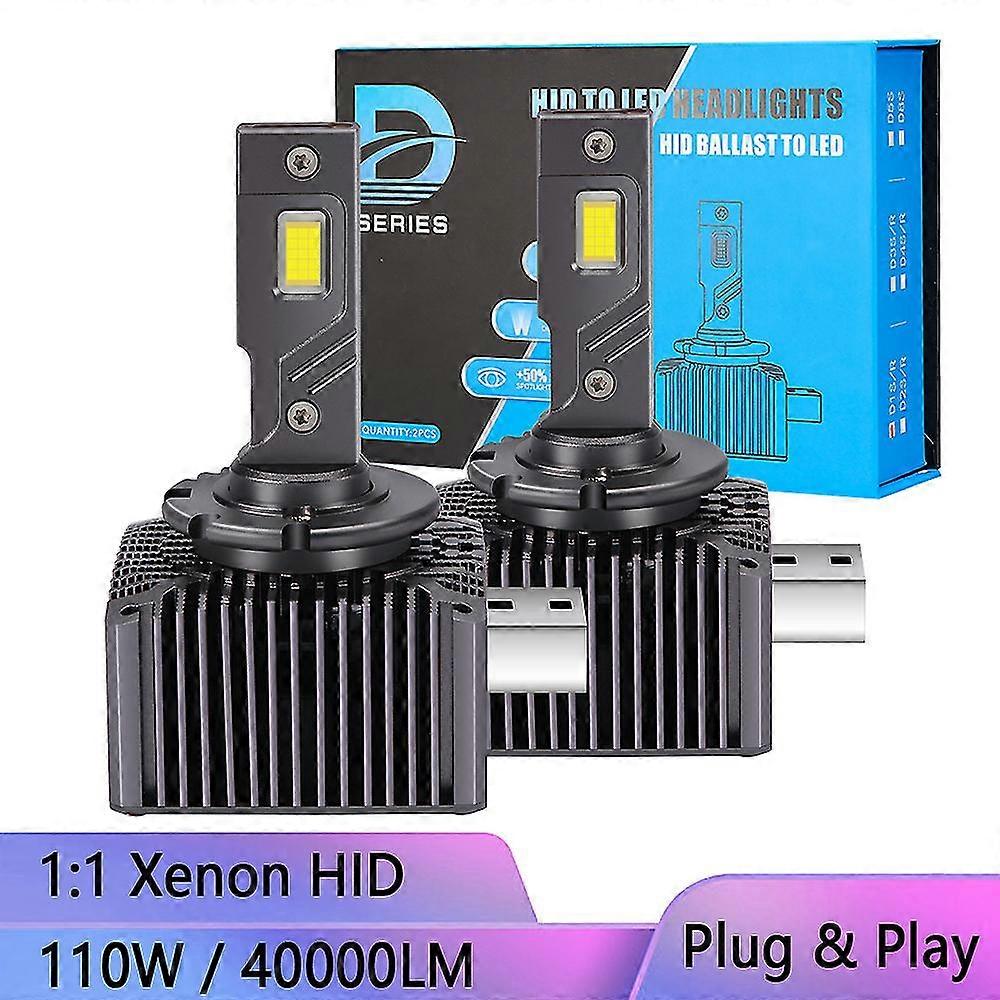 -40000lm1 Paire D1s D3s Phares Led D4s D5s D2s D8s Ampoules Auto Canbus Two-Face 40000lm 110w D1r D2r D3r D4r Auto Lamp 1: 1 Xenon Hid