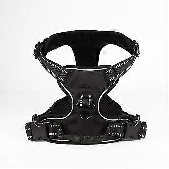Dog Harness, Anti Pull Dog Harness, Reflective, With Control Padded Handle, 2 Metal Rings, Harness For Small Medium And Large Dogs, Black, Chest: 65-8