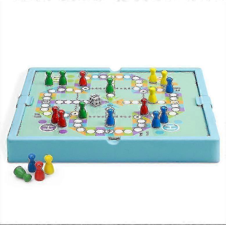 Double Faced Wooden Chinese Checkers Flying Ludo Board Set Kid Family Toy Mental Exercises