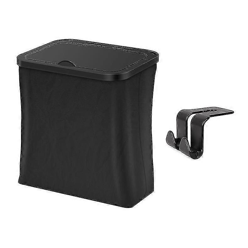 Mrlan Mr-668 Foldable Car Trash Can Leather Leakproof Garbage Can Auto Organizer Storage Bag