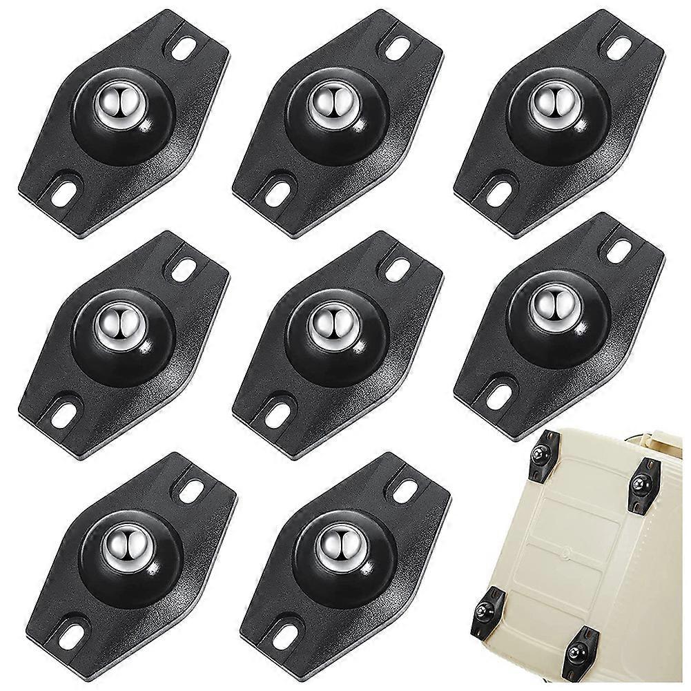 8 Pieces Self Adhesive Caster Wheels Mini Swivel Wheels 360 Degree Rotation Sticky Pulley with Ball