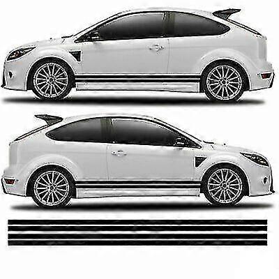 Double racing side stripes for ford focus, st, mk2, vinyl sticker graphics kit
