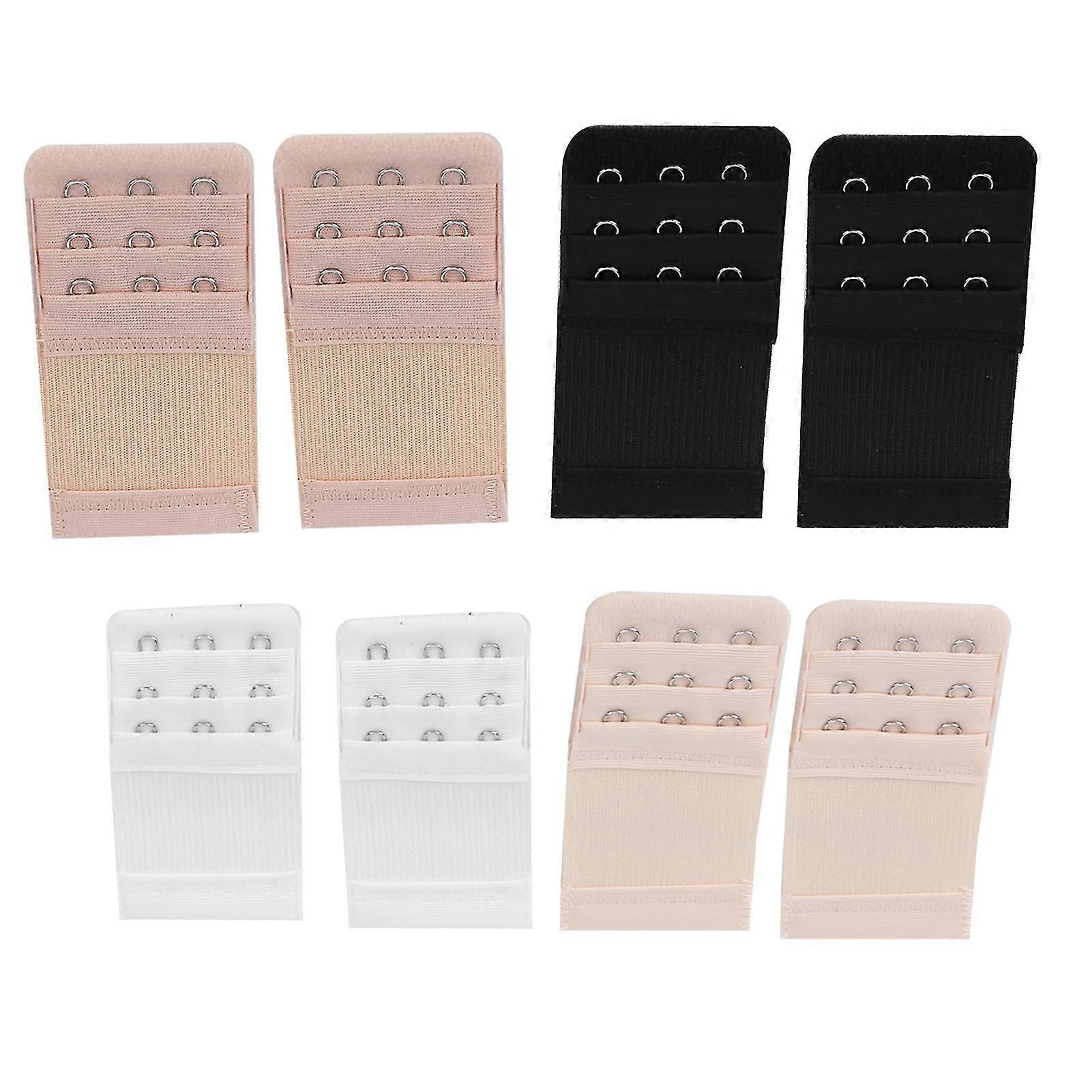 Bra Extender 8Pcs Women's Stretchy Bra Extension Strap 3 Row for Comfortable Fit