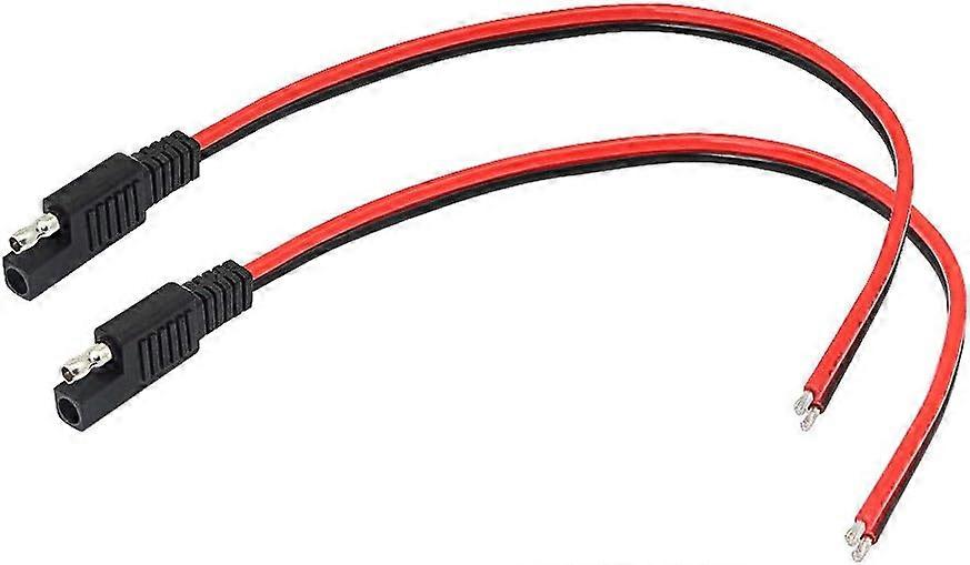 2 Pack 14AWG SAE Power Car Extension Cable 0.3m / 1ft Solar Battery Plug Cable SAE Cable
