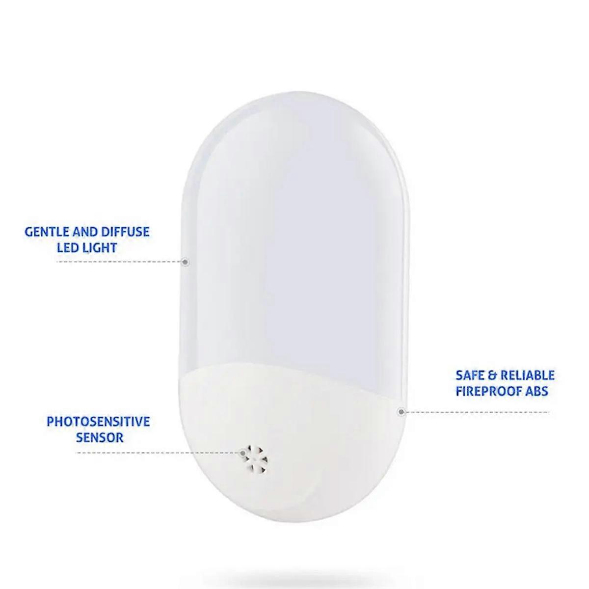 Plug in Night Light LED Night Light Lamp with Smart Sensors Dusk to Dawn Sensor Adjustable Brightne