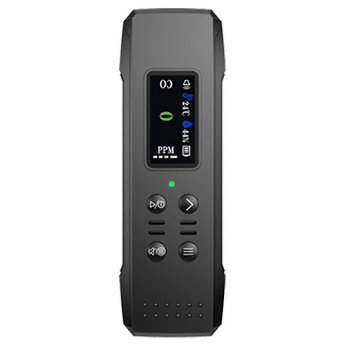 ポータブル電気化学センサー共同テスターLCDスクリーンppm検出器、サウンドライトアラームとローバッテリーリマインダーブラック
