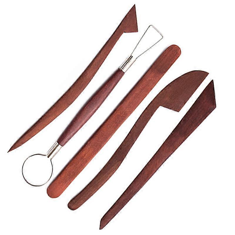 5pcs Diy Professional Wood Pottery Carving Chisel Knife Tool Sculpture Set