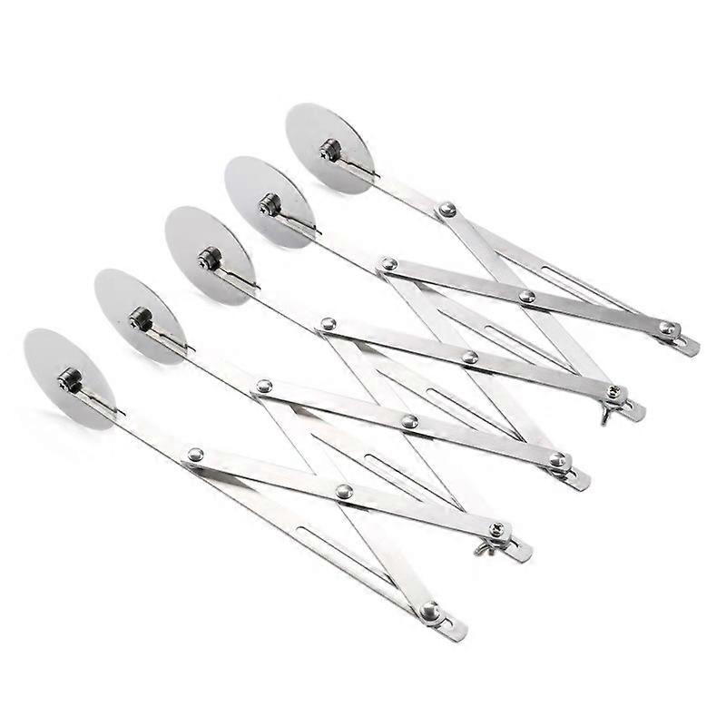 5 Wheel Pastry Cutter, Stainless Pizza Slicer, Expandable Pizza S